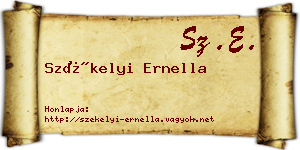 Székelyi Ernella névjegykártya